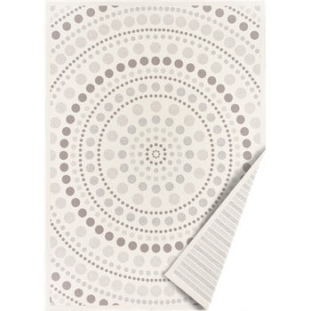 Covor cu 2 fețe narma oola, 70 x 140 cm, alb-gri