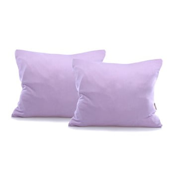 Set 2 fețe de pernă din bumbac DecoKing Amber Violet, 50 x 60 cm, violet