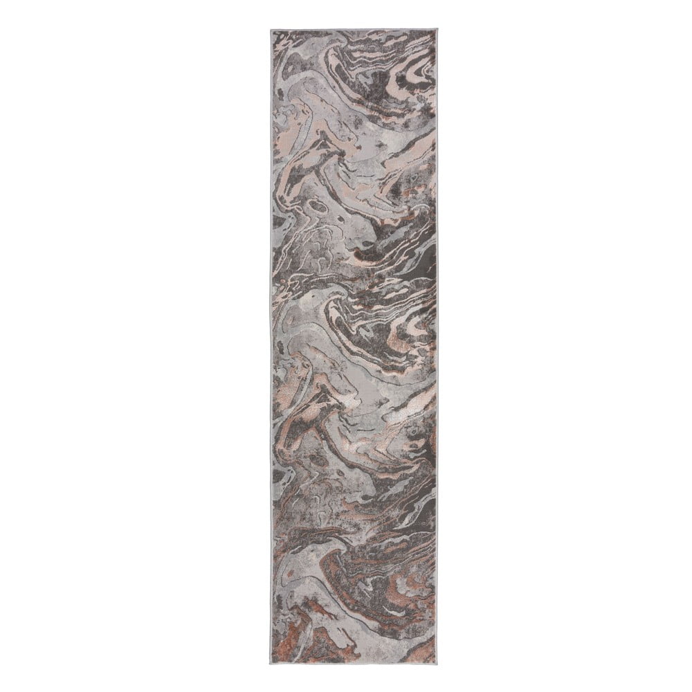 Covor tip traversă Flair Rugs Marbled gri-bej, 60 x 230 cm 230 imagine noua