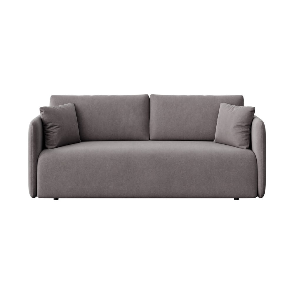 Canapea gri extensibilă cu tapițerie din catifea 220 cm Chaum – Rodier
