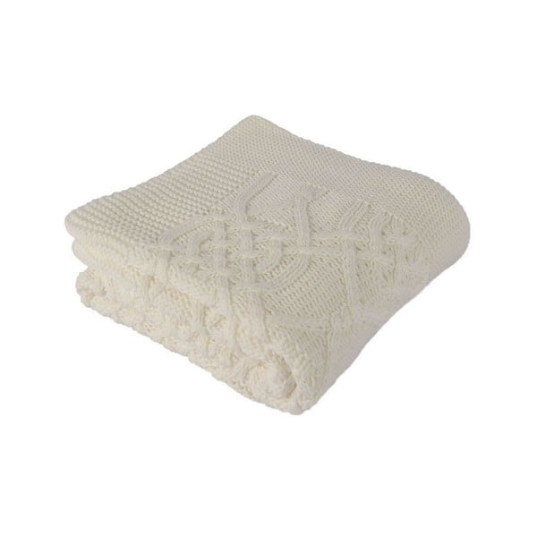 Pătură din bumbac pentru copii Homemania Decor Louise, 90 x 90 cm, alb - crem