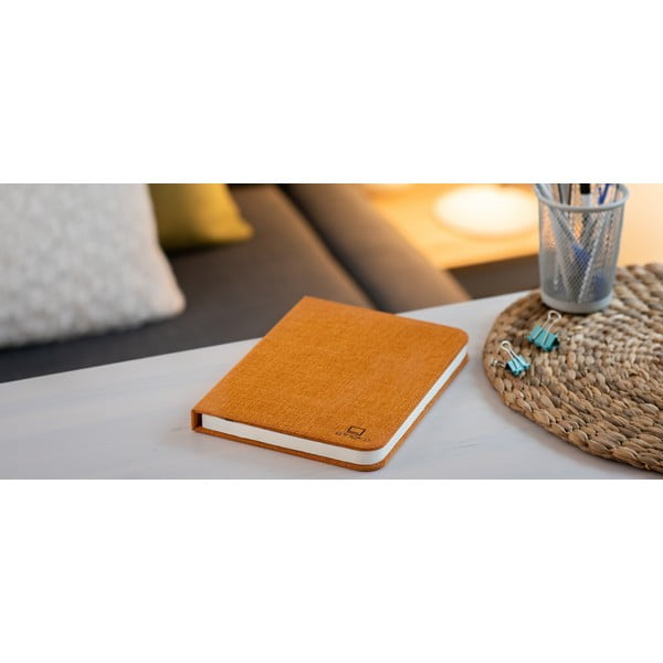 Veioză de birou cu LED Ginko Booklight Large, formă de carte, portocaliu