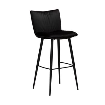 Scaun bar cu husă din catifea dan-form denmark join, negru, înălțime 103 cm