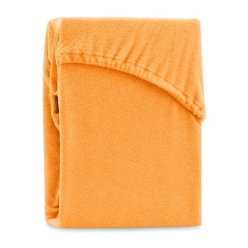 Cearșaf elastic pentru pat dublu ameliahome ruby siesta, 180-200 x 200 cm, portocaliu