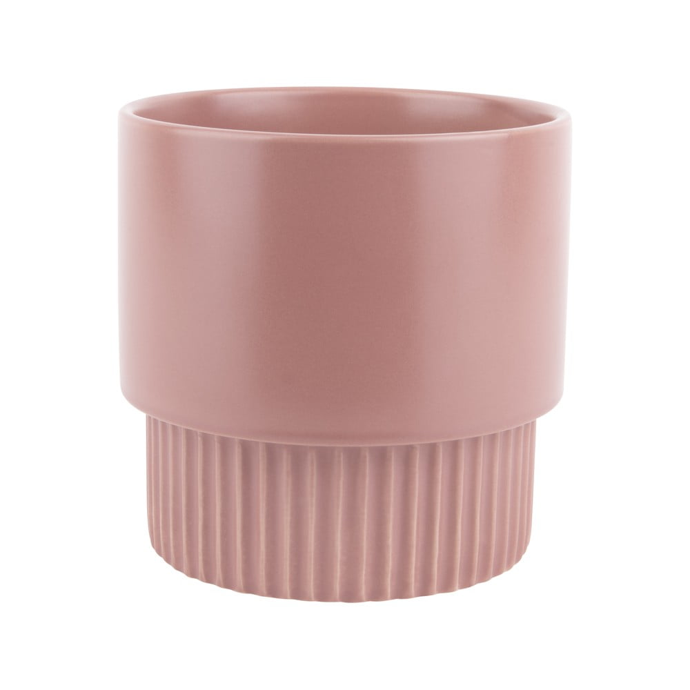 Ghiveci din ceramică PT LIVING Ribbed, înălțime 15 cm, roz bonami.ro imagine 2022