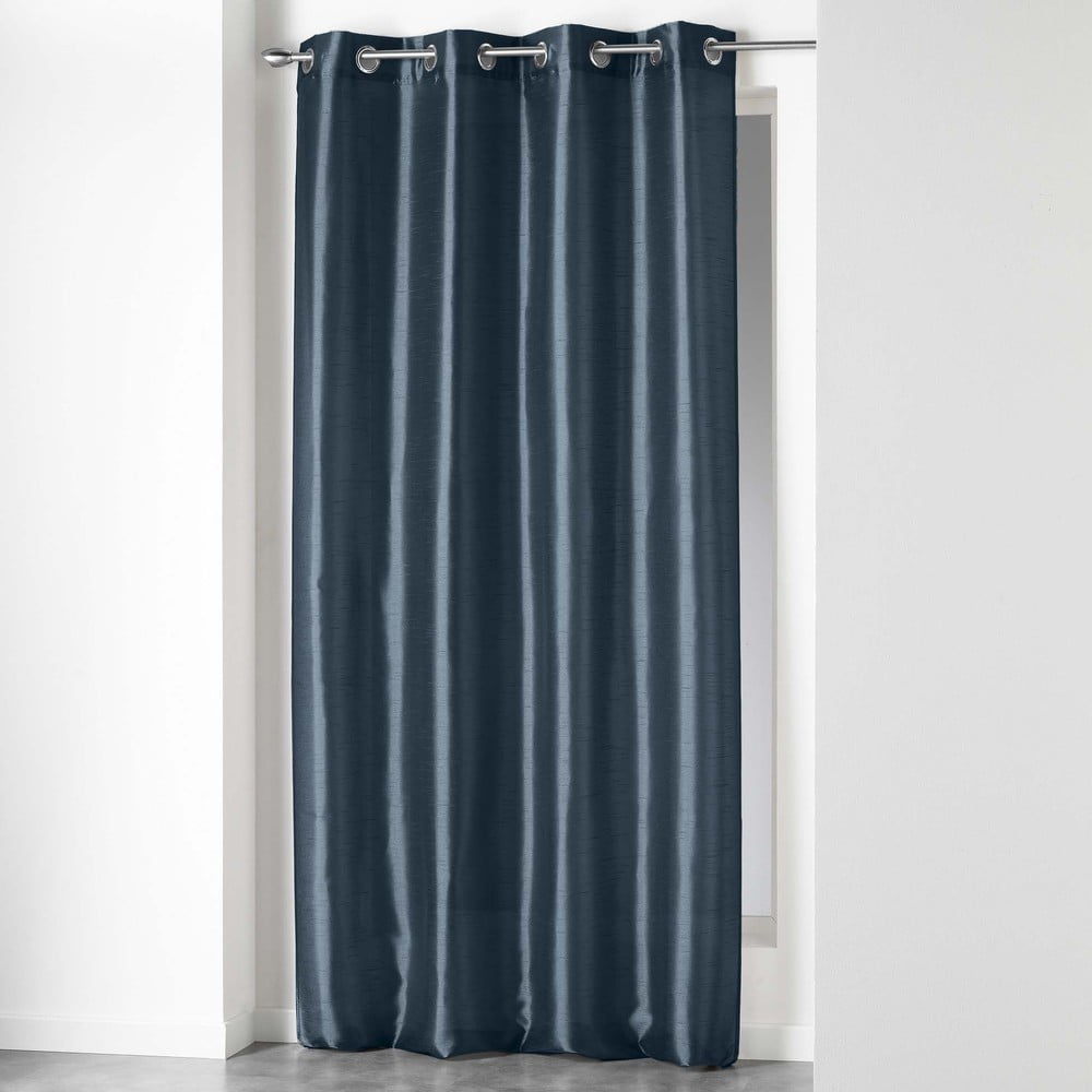 Draperie albastru-închis din microsatin 140x240 cm Shana – douceur d\'intérieur