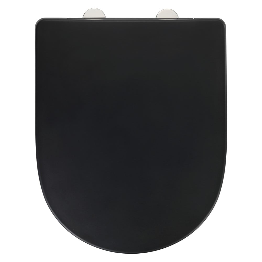 Poza Capac de toaleta negru cu inchidere automata 35,5 x 44 cm O.novo - Wenko