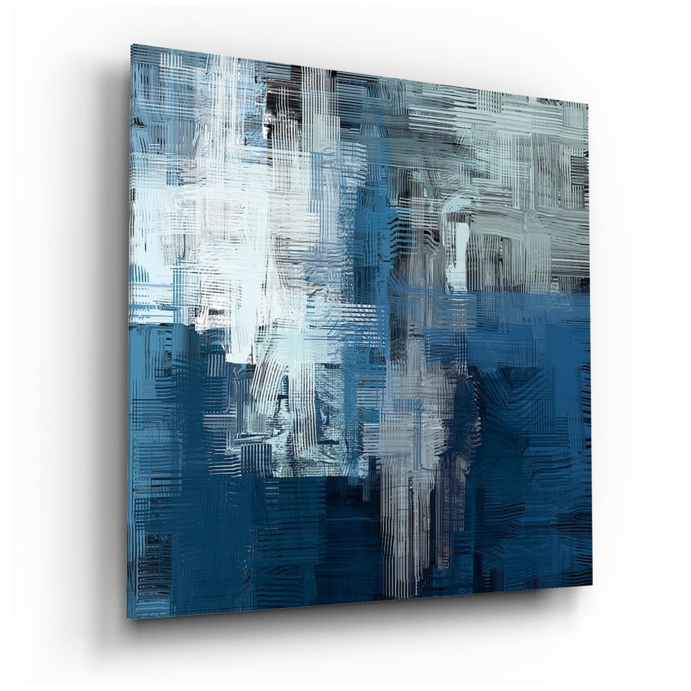 Tablou din sticlă Insigne Blue Touch, 60 x 60 cm