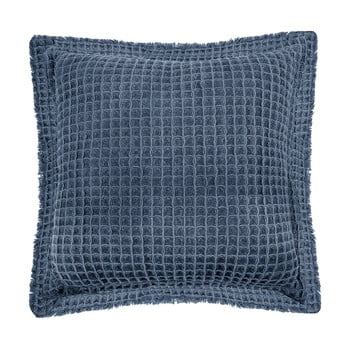 Pernă decorativă din bumbac tiseco home studio waffle, 45 x 45 cm, albastru