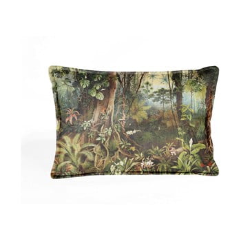 Pernă cu husă din catifea velvet atelier sabana, 50 x 35 cm, verde - maro