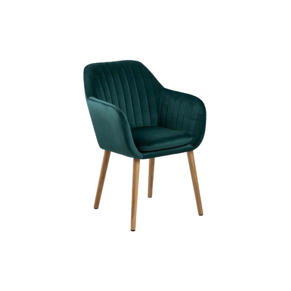 Scaun de dining cu bază din lemn loomi.design emilia, verde