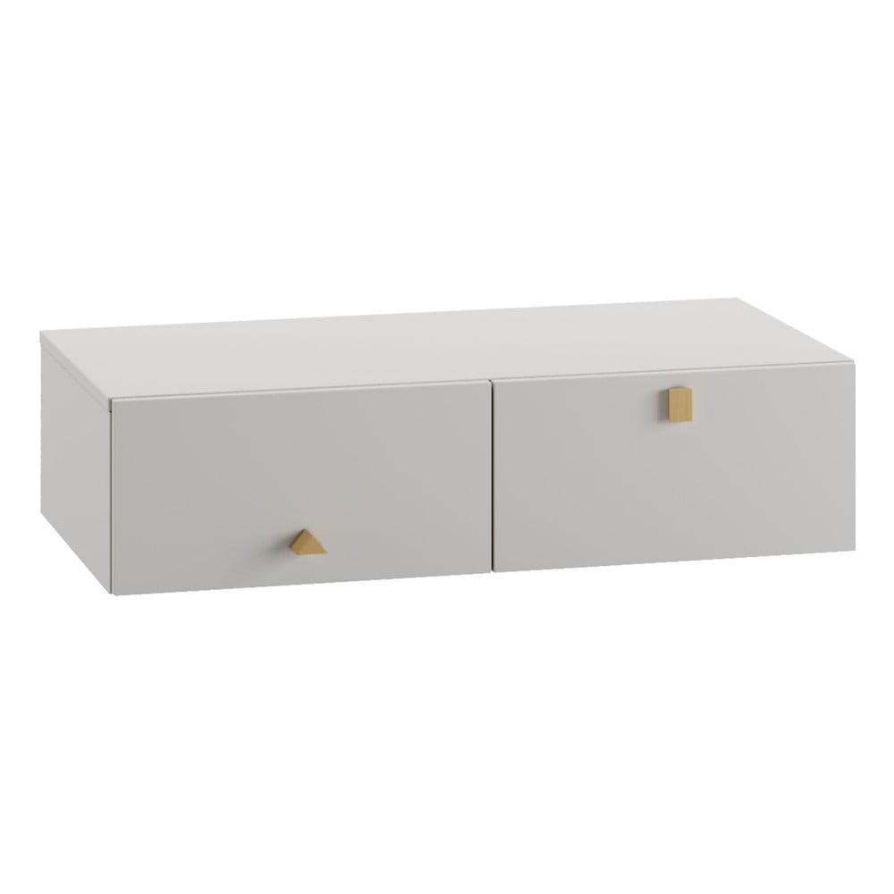 Comodă de copii gri deschis joasă 100x25 cm Cube - Pinio