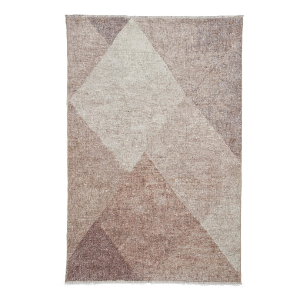 Covor tip traversă maro deschis lavabil din amestec de bumbac 60x170 cm Whisper – Think Rugs