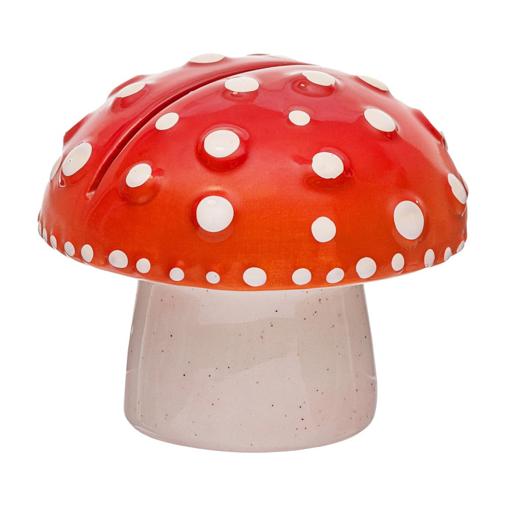 Suport pentru fotografie roșu cu picior de susținere din piatră 7x6 cm Mushroom – Sass & Belle