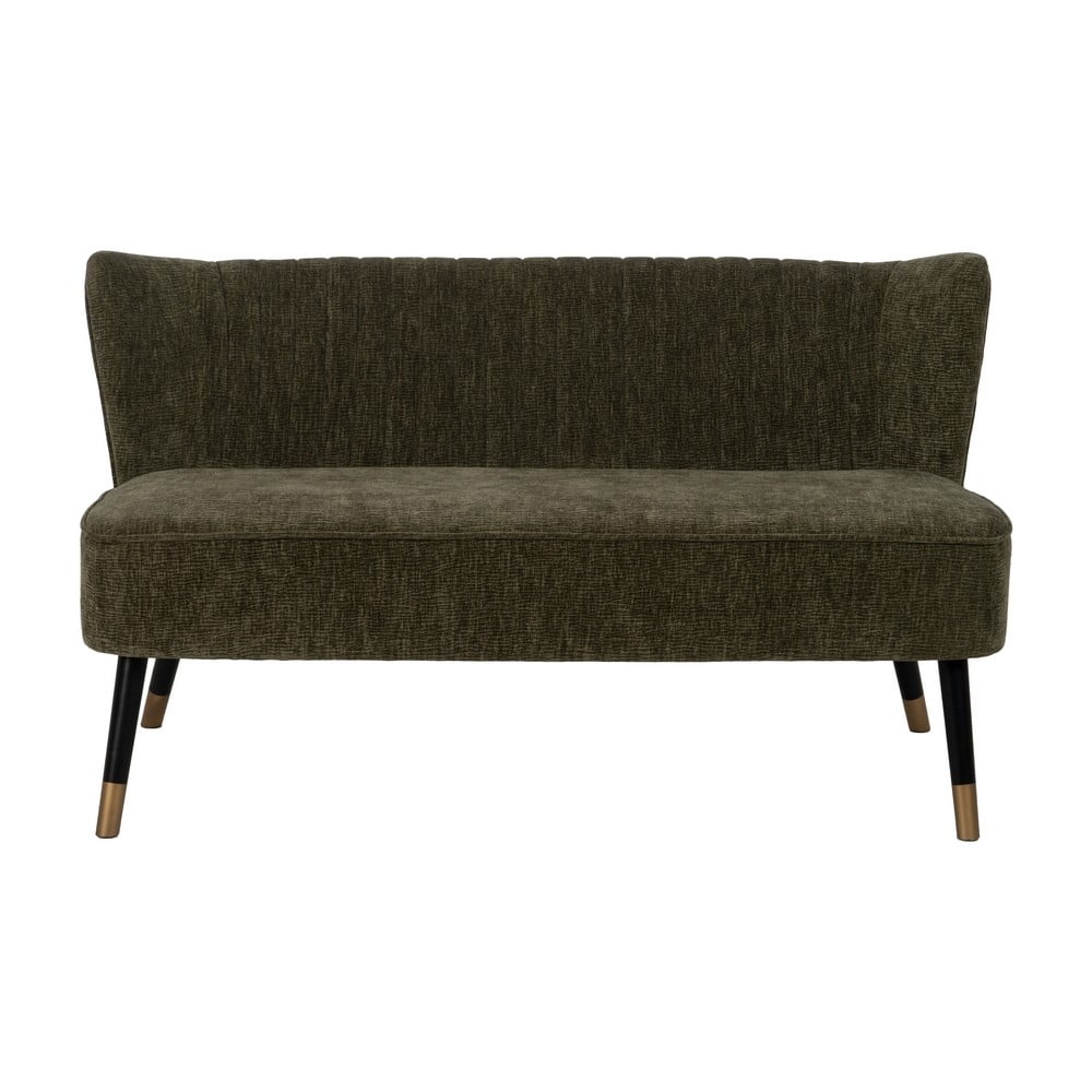 Canapea verde cu tapițerie din chenille 134 cm Glam – Ixia