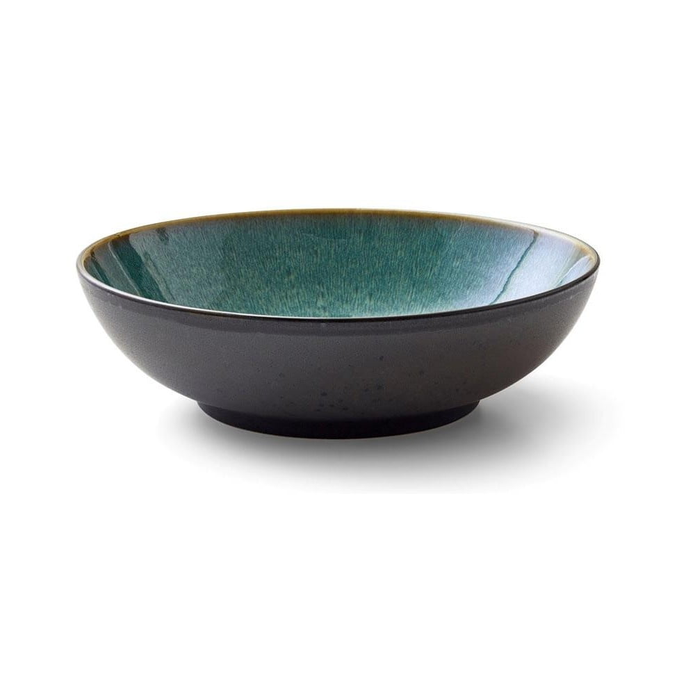 Bol din gresie ceramică pentru salată Bitz, ø 24 cm, negru – verde Bitz imagine 2022
