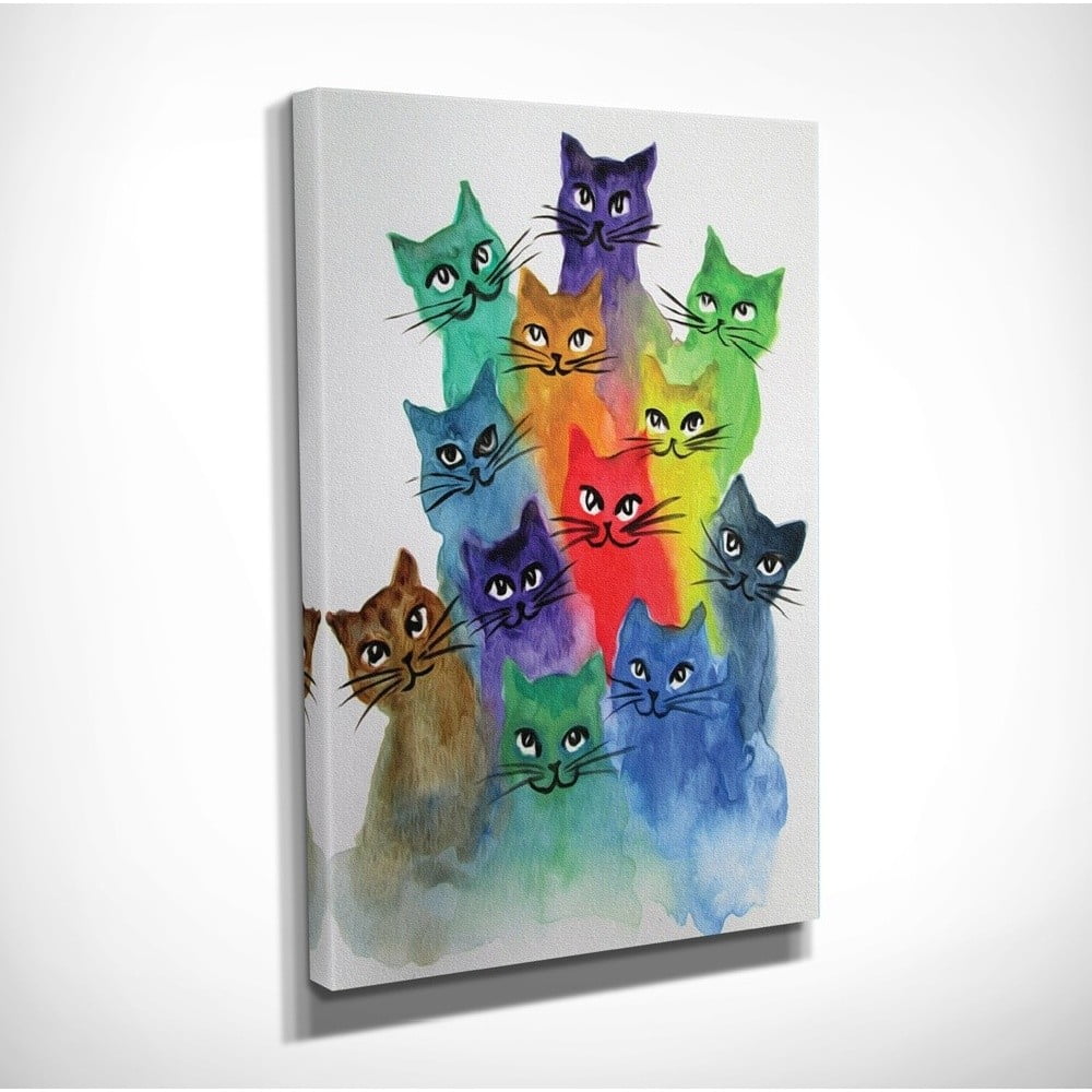 Tablou pe pânză Happy Cats, 30 x 40 cm bonami.ro imagine 2022