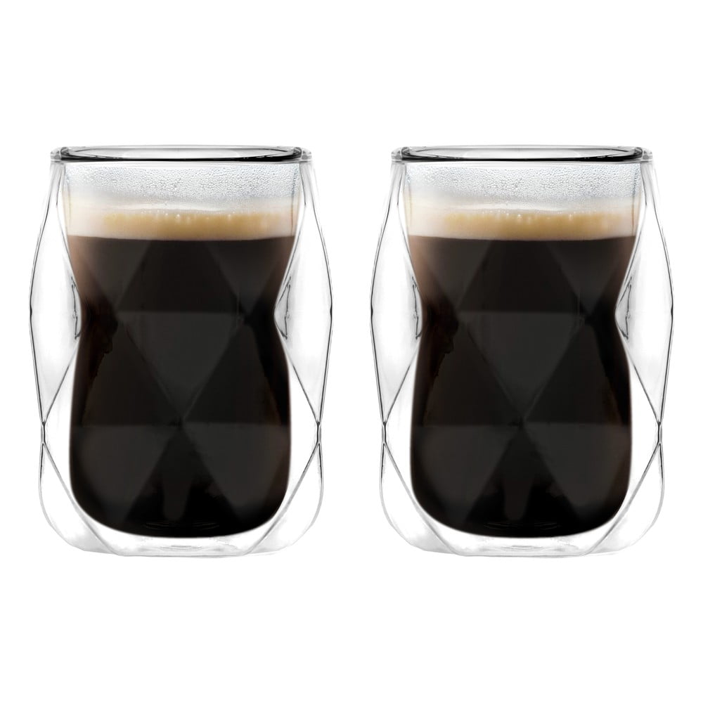 Căni 2 buc. pentru espresso/cu perete dublu 100 ml Geo – Vialli Design
