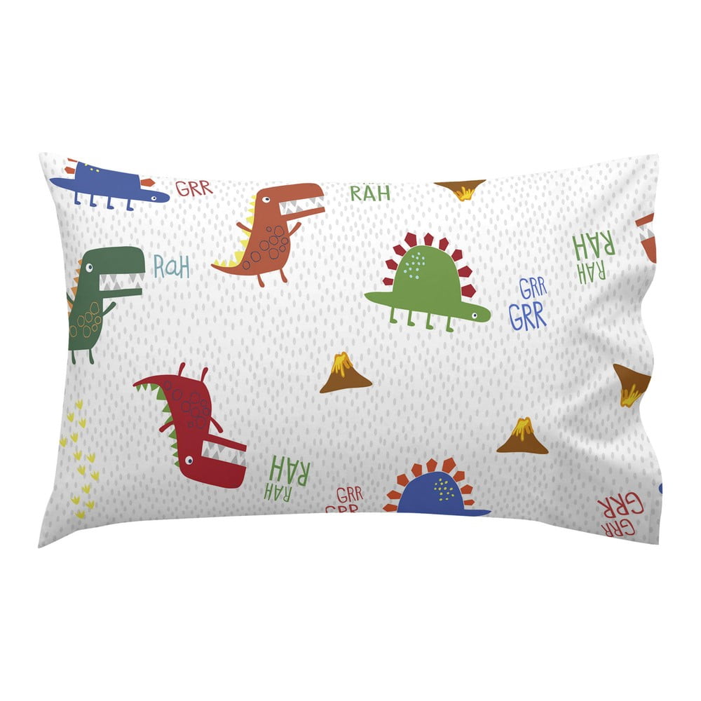 Față de pernă din bumbac pentru copii moshi moshi funnysaurus, 30 x 50 cm