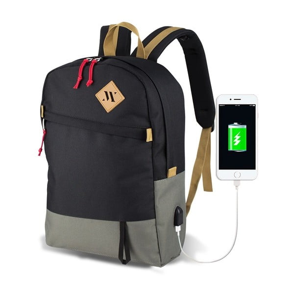 Rucsac cu port USB My Valice FREEDOM Smart Bag, gri-negru