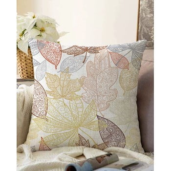 Față de pernă din amestec de bumbac minimalist cushion covers oriental leaves, 55 x 55 cm