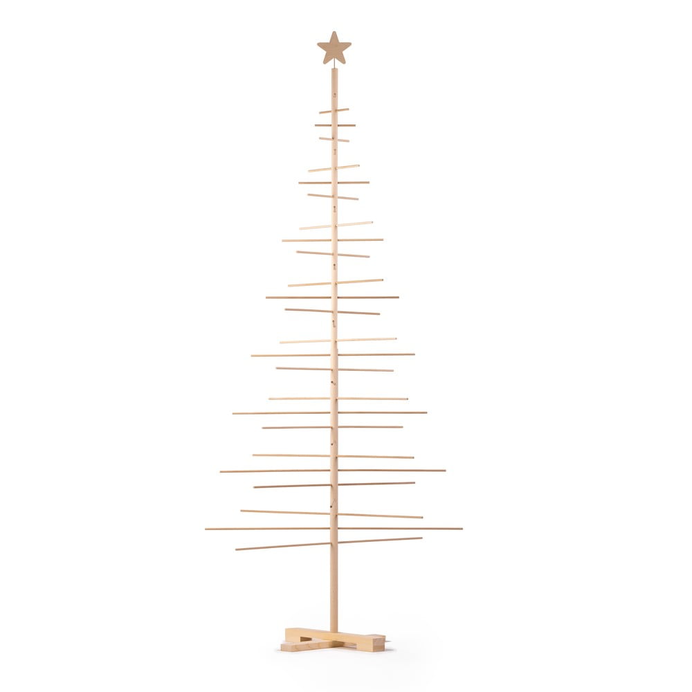 Brad din lemn pentru Crăciun Nature Home Xmas Decorative Tree, înălțime 240 cm bonami.ro pret redus