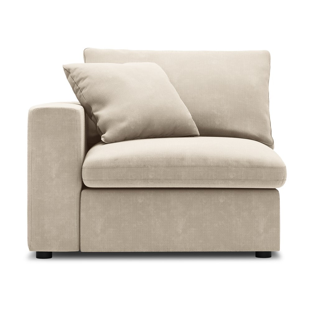 Modul cu tapițerie din catifea pentru canapea colț de stânga Windsor & Co Sofas Galaxy, bej bonami.ro imagine model 2022