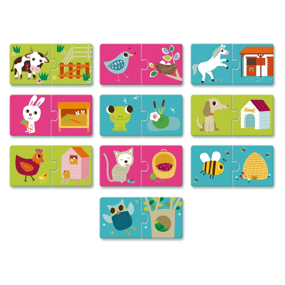 Puzzle pentru copii Djeco „Locul de dormit al animalelor” bonami.ro imagine 2022
