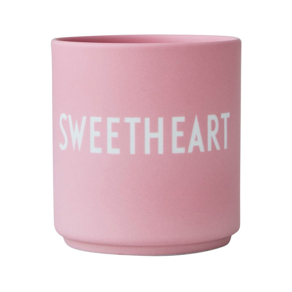 Cană din porțelan Design Letters Sweetheart, 300 ml, roz bonami.ro