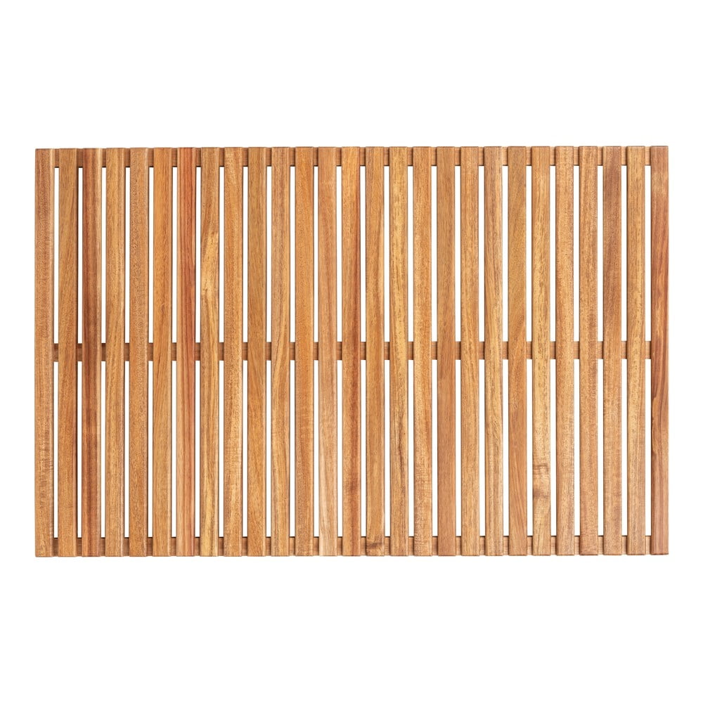 Covoras de baie din lemn de salcam, Wenko, 55 x 85 cm
