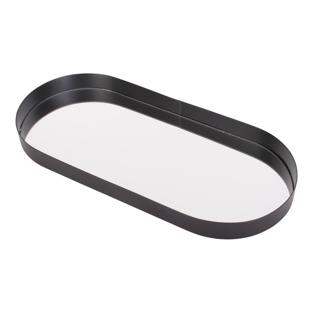 Tavă cu oglindă PT LIVING Oval, lățime 18 cm, negru bonami.ro