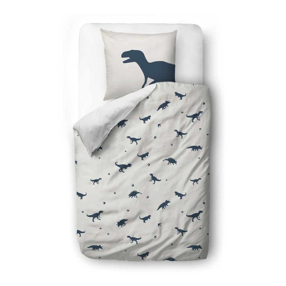 Lenjerie de pat pentru copii din bumbac satinat 200×140 cm Dino World – Butter Kings 200x140 imagine noua somnexpo.ro