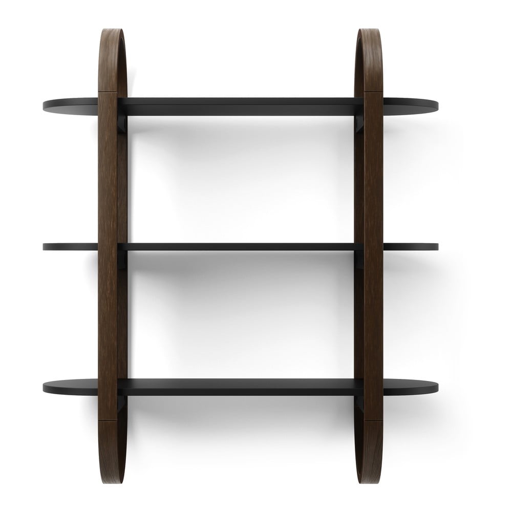 Raft negru/în culoare naturală etajat cu aspect de lemn de nuc Bellwood – Umbra aspect imagine noua