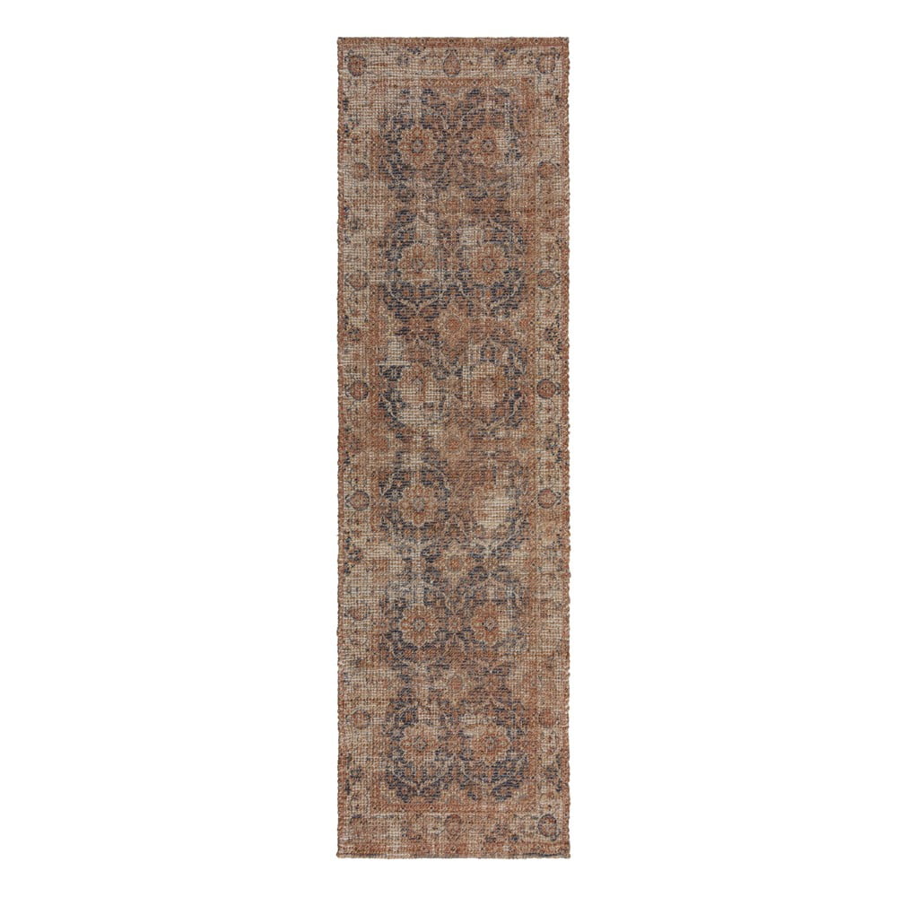 Covor tip traversă în culoare naturală handmade din amestec de iută 60x230 cm Miley – Flair Rugs