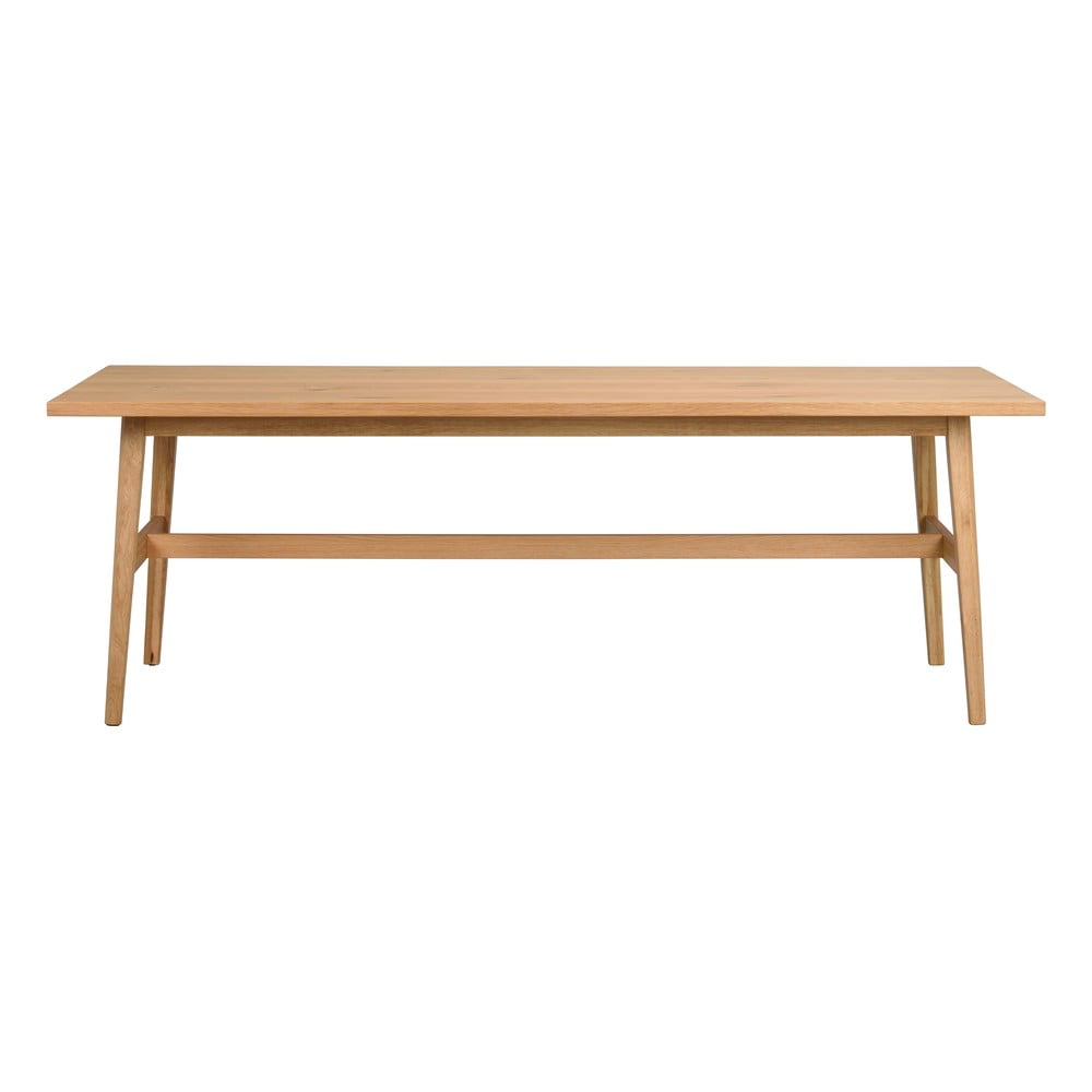 Masă de dining natural cu aspect de lemn de stejar 100x220 cm Plainfield – Rowico