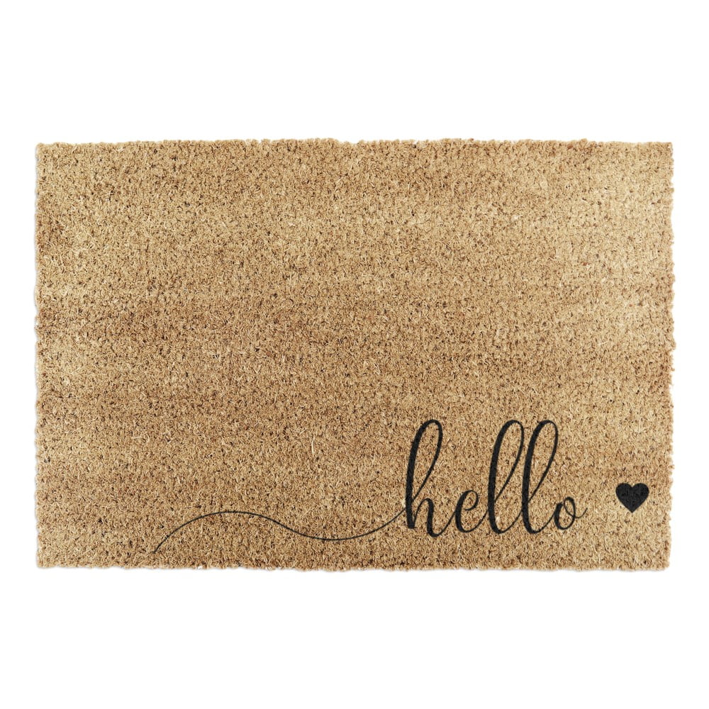 Covoraș de intrare din fibre de nucă de cocos 40x60 cm Hello Scribble – Artsy Doormats