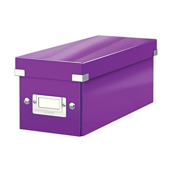 Cutie depozitare cu capac leitz cd disc, lungime 35 cm, violet