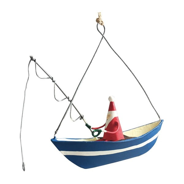 Decorațiune suspendată pentru Crăciun G-Bork Santa Fishing