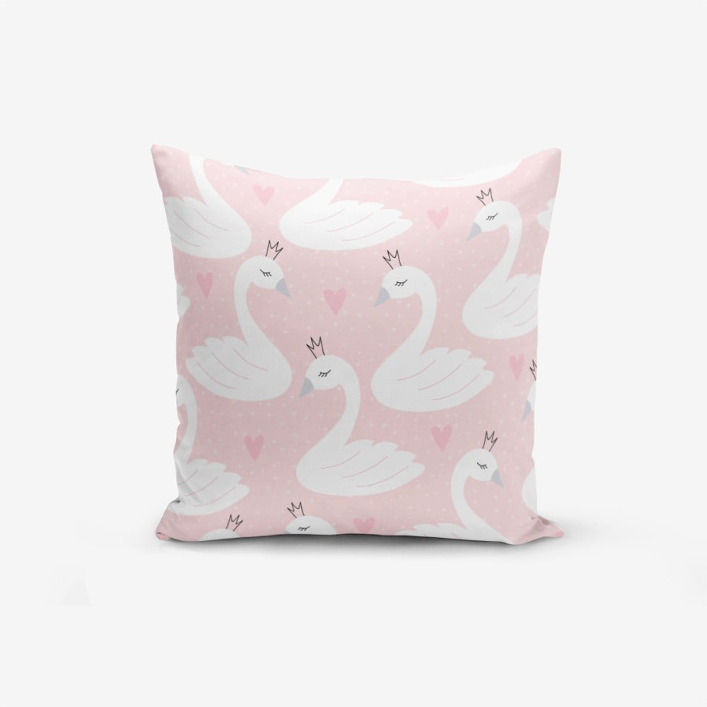 Față de pernă cu amestec din bumbac Minimalist Cushion Covers Pink Puan Animal Theme, 45 x 45 cm bonami.ro