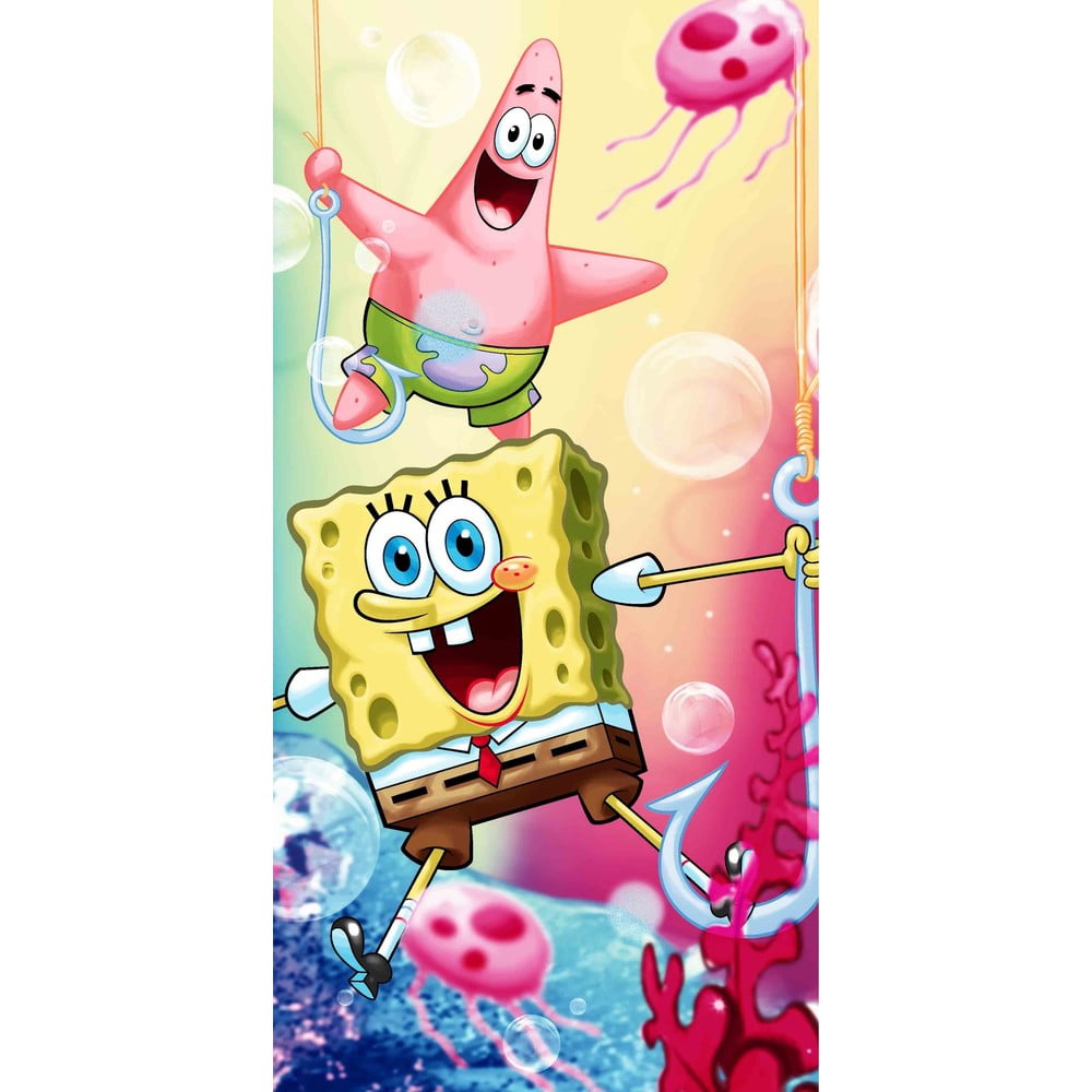 Prosop pentru copii din bumbac 70x140 cm Sponge Bob – Jerry Fabrics