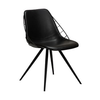 Scaun cu husă imitație piele dan-form denmark sway, negru