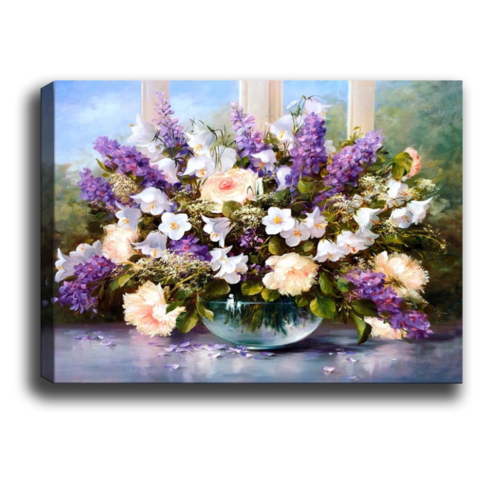 Tablou Tablo Center Purple Flowers, 70 x 50 cm bonami.ro imagine 2022