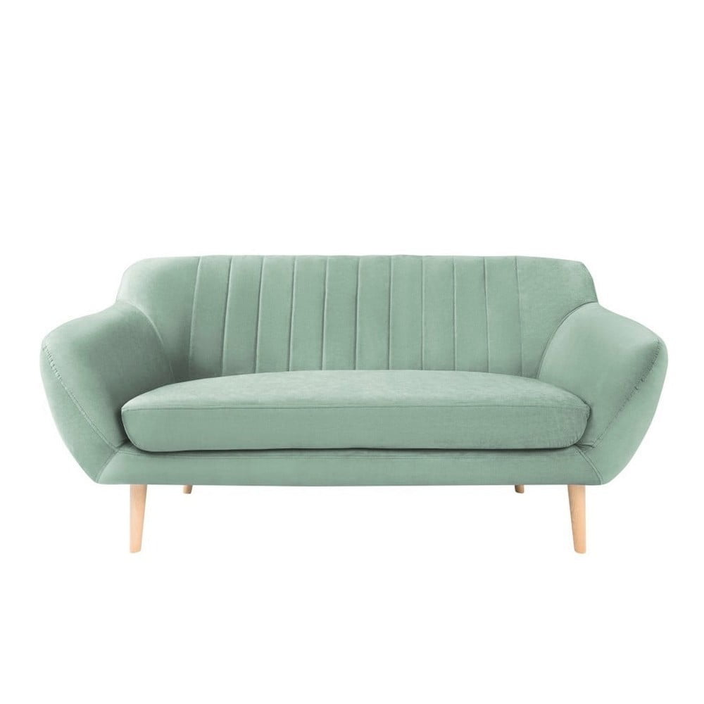 Canapea cu tapițerie din catifea Mazzini Sofas Sardaigne, 158 cm, verde mentol bonami.ro imagine model 2022