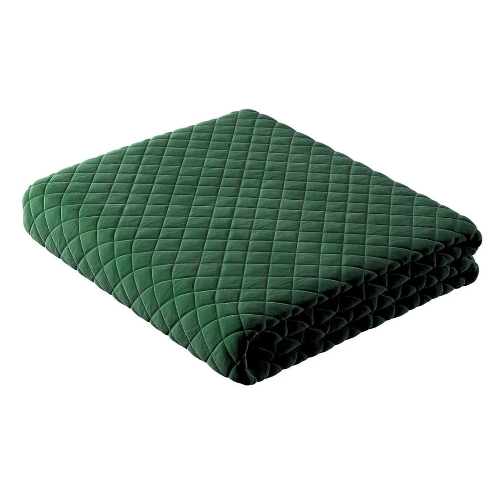 Poza Cuvertura verde matlasata pentru pat dublu 170x210 cm Posh Velvet - Yellow Tipi