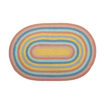 Covor din iută bloomingville rainbow, 50 x 75 cm, multicolor