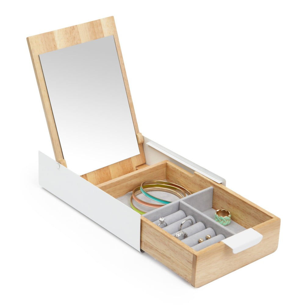 Cutie pentru bijuterii din lemn cu oglinda Umbra image0