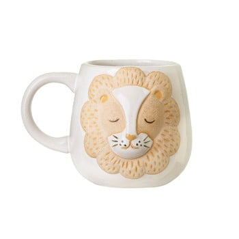 Cană sass & belle leo lion, 350 ml, alb - bej