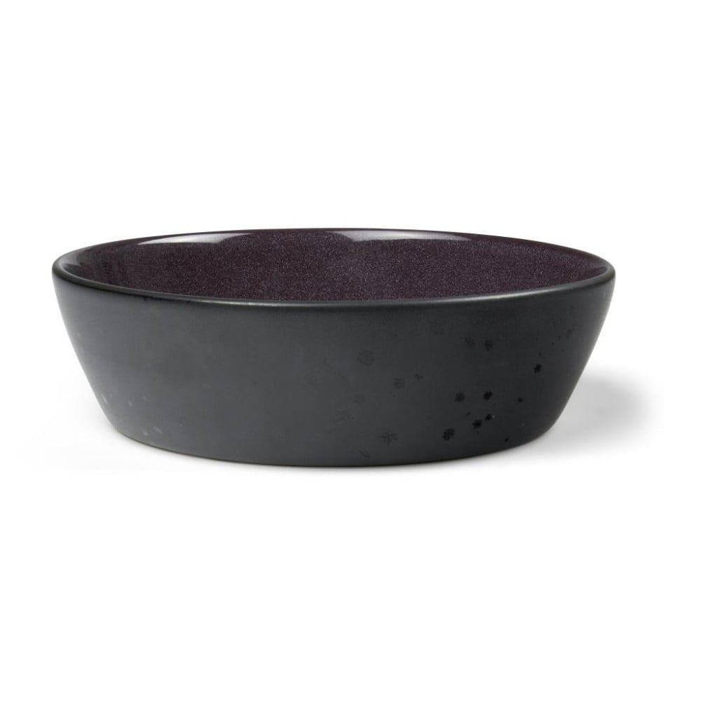 Bol de servire din ceramică și glazură interioară mov Bitz Mensa, diametru 18 cm, negru Bitz