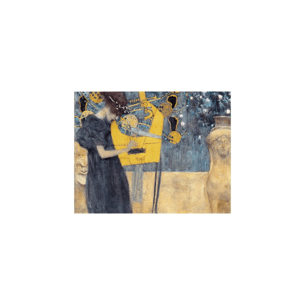 Reproducere tablou Gustav Klimt – Music, 90 x 70 cm bonami.ro