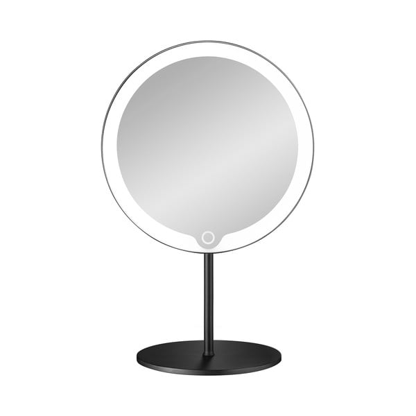 Oglindă cosmetică cu iluminare din spate cu LED Blomus Modo, maro